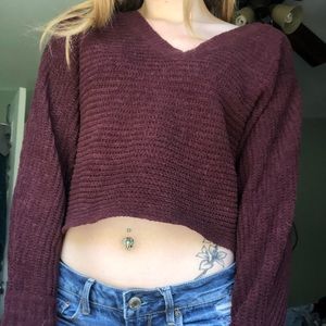 American Eagle Crop Sweater